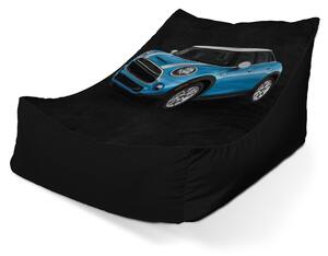 Sablio Sedací vak Lounge Mini sedan Černé pozadí - 80 x 95 x 50 cm