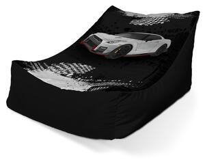 Sablio Sedací vak Lounge Nissan GTR 35 Černý - 80 x 95 x 50 cm