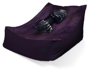 Sablio Sedací vak Lounge BLACK PANTHER z profilu Fialový mlhavý - 80 x 95 x 50 cm