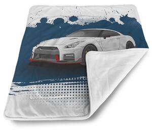 Sablio Deka pro miminko Nissan GTR 35 Modrý - 80x100 cm