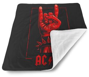 Sablio Deka pro miminko ACDC Červená ruka - 80x100 cm