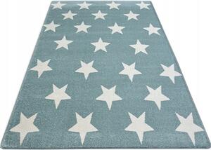 Balta Kusový koberec SKETCH - FA68 Hvězdy tyrkysový modrý Rozměr: 160x220 cm