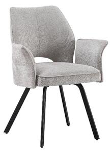 Mazzoni TULIP Tmavě béžová (tkanina UF980-03) - MODERNÍ ČALOUNĚNÁ ŽIDLE S LOKETNÍMI OPĚRKAMI DO OBÝVACÍHO POKOJE/JÍDELNY/KANCELÁŘE LOFT