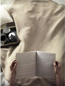 Kaštanově hnědý pléd s podílem bavlny Euromant Tebas, 140 x 180 cm