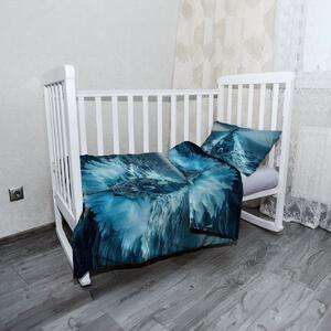 Sablio Mikroplyšové dětské povlečení do postýlky Válečná loď prorážející oceán - 120x90 / 40x60
