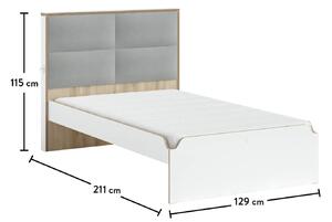 Čilek Studentská postel s čalouněným čelem a matrací 120x200 cm Modera