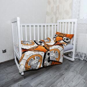 Sablio Mikroplyšové dětské povlečení do postýlky Star Wars Ohnivé pozadí - 120x90 / 40x60