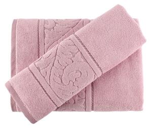 Sada růžového ručníku a osušky Sultan