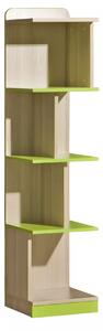 Regál na knihy 35 cm Lorento 15 Jasan/zelená