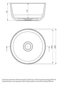 Deante CDJ_6U2S - Umyvadlo na desku JASMIN pr. 28 cm keramika/bílá