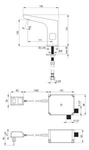 Deante BQH_029V -Bezdotyková umyvadlová baterie s regulací HIACYNT 230/6V chrom