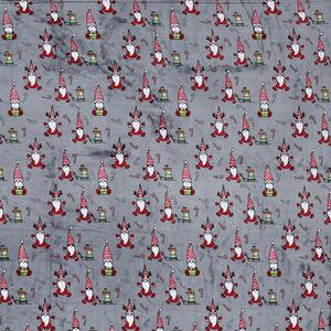 Tmavě šedá vánoční mikroplyšová deka CANDY CANE Rozměr: 160 x 200 cm