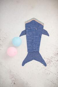 Deka Crochetts Deka Modrý Žralok 60 x 90 x 2 cm