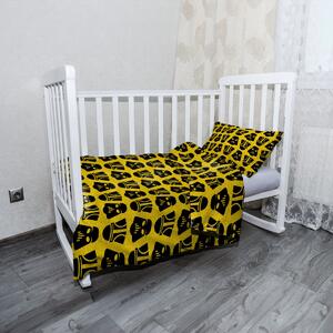 Sablio Mikroplyšové dětské povlečení do postýlky Star Wars Stormtroopeři Pattern na žluté - 120x90 / 40x60