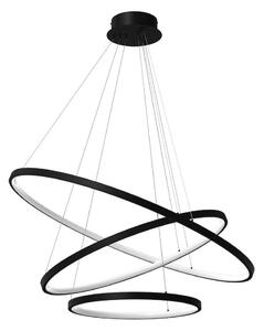 LED Lustr na lanku HOOP LED/93W/230V pr. 80 cm 4000K černá