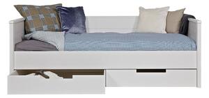 Bílá postel/sofa Jade WOOOD 90 x 200 cm