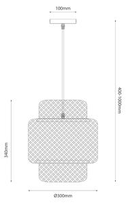 Lustr na lanku HESTIA 1xE27/60W/230V pr. 30 cm bambus