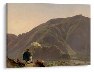 Obraz - Jules Coignet, View of Bozen with a Painter, reprodukce (70x50 cm)