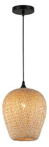 Lustr na lanku ALMA 1xE27/60W/230V pr. 23 cm bambus