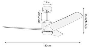 Immax NEO 07282L - LED+CCT Stm. strop ventilátor BEAUTY 18W/230V Wi-Fi Tuya + DO