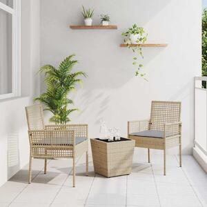 Zahradní bistro set 3 ks Béžová polyratan 3334958