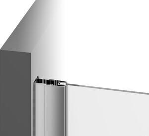 Ravak - Pevná stěna Pivot PPS-80 cm - černá, transparentní sklo