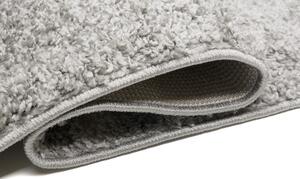 Kusový koberec shaggy Parba světle šedý atyp 80x300cm