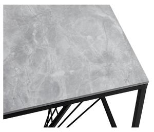 Konferenční stolek ANFANATY 2 KWODROT šedý mramor/černá