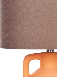 Keramická stolní lampa oranžová LABRADA