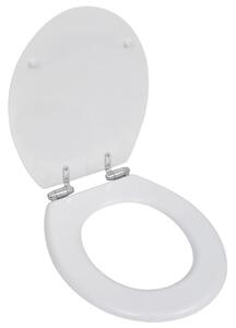 WC sedátko s funkcí pomalého sklápění MDF prostý design bílé