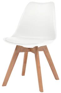 Jídelní židle 4 ks bílé plast