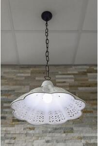 Sapho Lampedusa Závěsné svítidlo E27, 60W, 230V, keramické stínítko, mosazný řetěz
