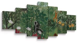 Obraz - Henri Rousseau, Tropical Forest with Monkeys, reprodukce (210x100 cm)