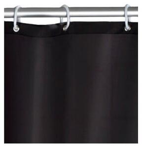 Černý sprchový závěs s protiplísňovou povrchovou úpravou Wenko, 180 x 200 cm