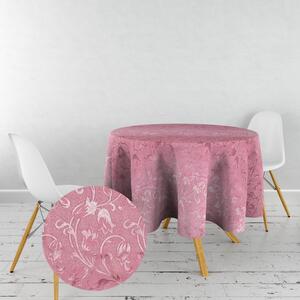 Ervi dekorační ubrus na stůl kulatý - Sabrina růžová květy