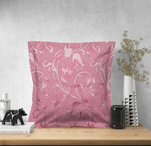 Ervi povlak na polštář dekorační s lemem - Sabrina růžová květy