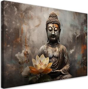 Obraz na plátně Socha meditujícího Budhy Rozměry: 60 x 40 cm