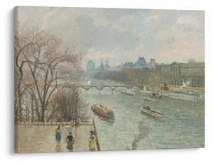 Obraz - Camille Pissarro, The Louvre, Afternoon, Rainy Weather, reprodukce (70x50 cm)