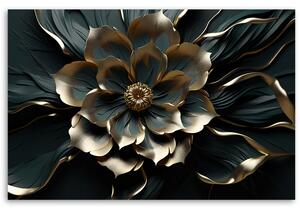Obraz na plátně Zlatý květ v luxusním stylu Rozměry: 60 x 40 cm