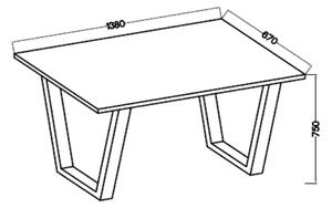 Loftový stůl Caesar 138x67 Dub Artisan