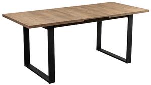 Skládací stůl se 6 židlemi Y071 Černý/Dub Lefkas