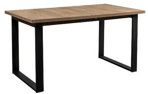 Skládací stůl se 6 židlemi Y071 Černý/Dub Lefkas