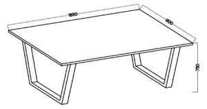 Loftový stůl Caesar 185x90 Dub Artisan