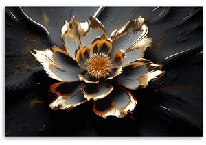 Obraz na plátně Krásný černozlatý květ Rozměry: 60 x 40 cm