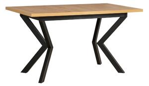Skládací stůl 140/180x80 IKON 4 Černý/Dub Artisan