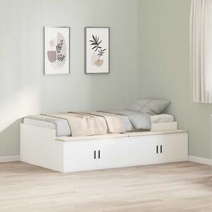 Rám postele se zásuvkou Bílá 90 x 200 cm Kompozitní dřevo 3335189