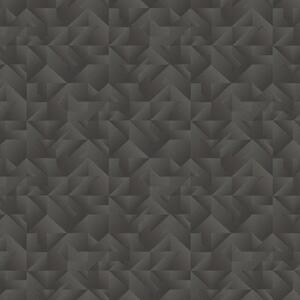 Luxusní černá geometrická vliesová tapeta na zeď, Z54537, Fuksas, Zambaiti Parati