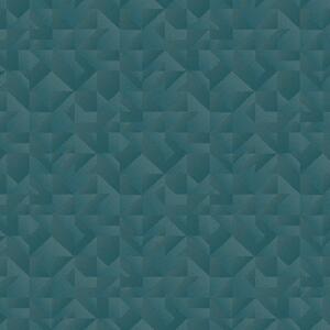 Luxusní modro-zelená geometrická vliesová tapeta na zeď, Z54536, Fuksas, Zambaiti Parati
