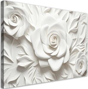 Obraz na plátně Bílé růže Rozměry: 60 x 40 cm