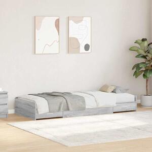 Rám postele s čelo Šedá Sonoma 75 x 190 cm Kompozitní dřevo 3335258